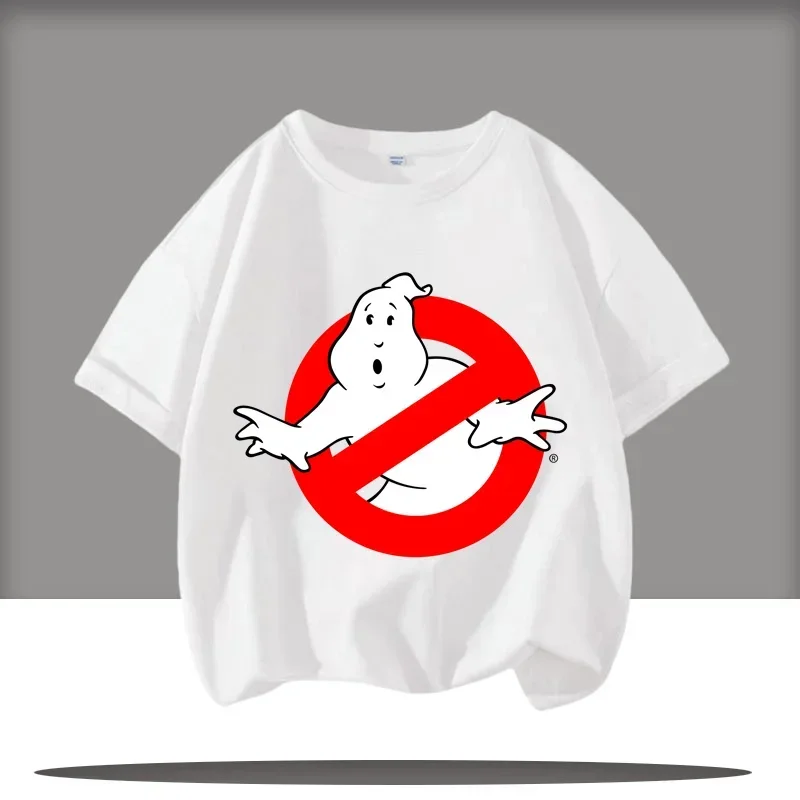 

2025 New Edition Ghostbusters Boy Sportswear Children's Round-neck Short-sleeved Casual Shirt Summer T-shirt Game Cartoon Print