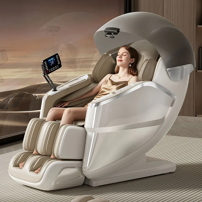2026 Electric  Zero Gravity Full Body 4d Luxury Shiatsu Heating Recliner Body Dual Core Sl Track Massage Chair