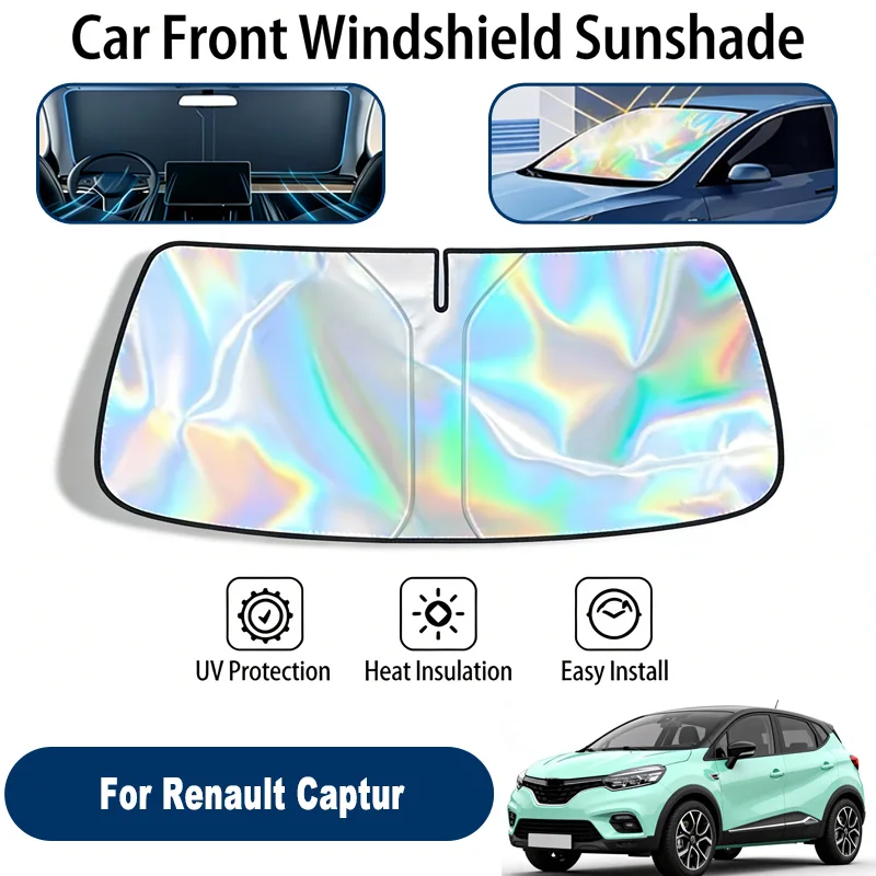 

Солнцезащитный экран на лобовое стекло для Renault Captur, складной, отражающий УФ-излучение, защитный чехол для переднего окна, аксессуары