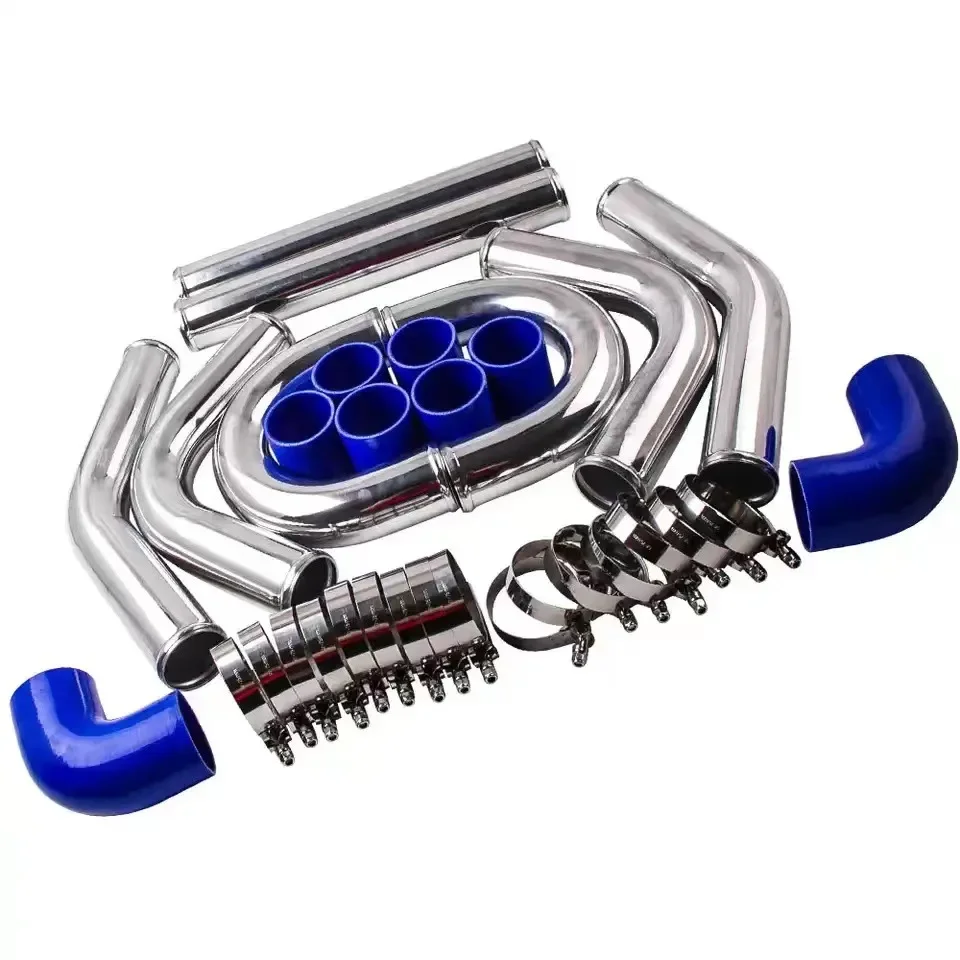 Car modification, intake manifold, intercooler tube, aluminum tube eight-piece set 500MM long, silicone tube