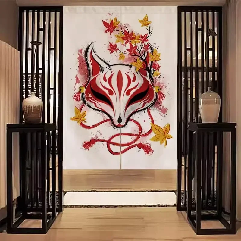 Japanese Worrior Pattern Door Curtain, Restaurant and Hotel, Home Decor, Wall Upholstery