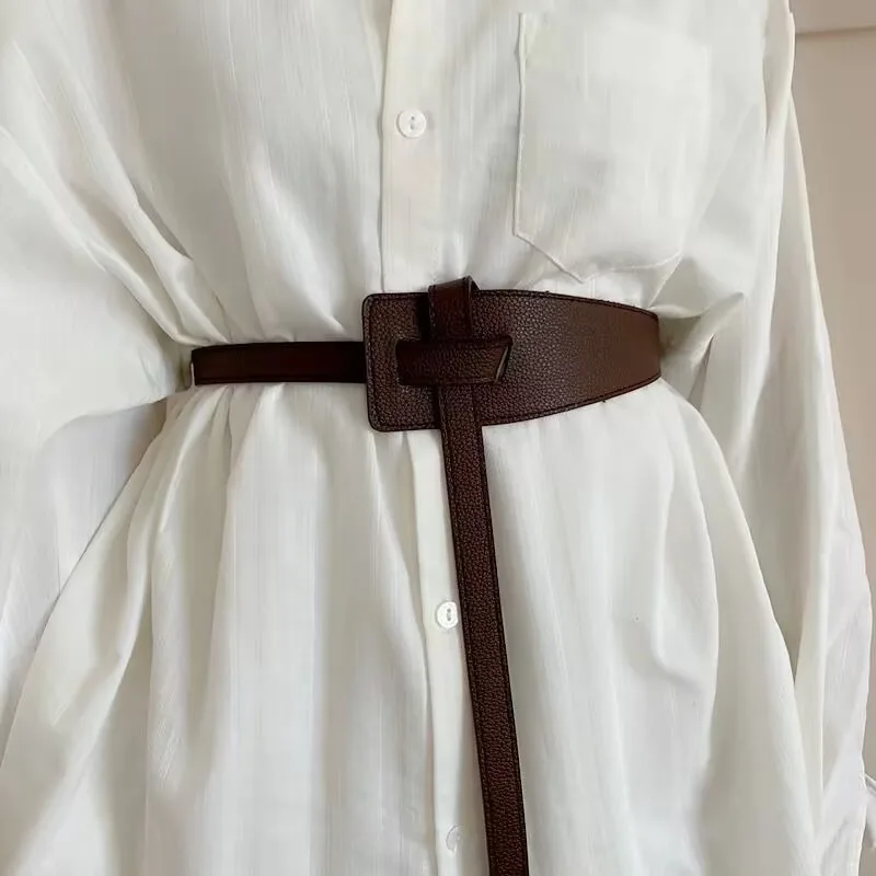 

Популярный модный декоративный пояс с узлами, универсальный широкий пояс для пальто, платьев и свитеров