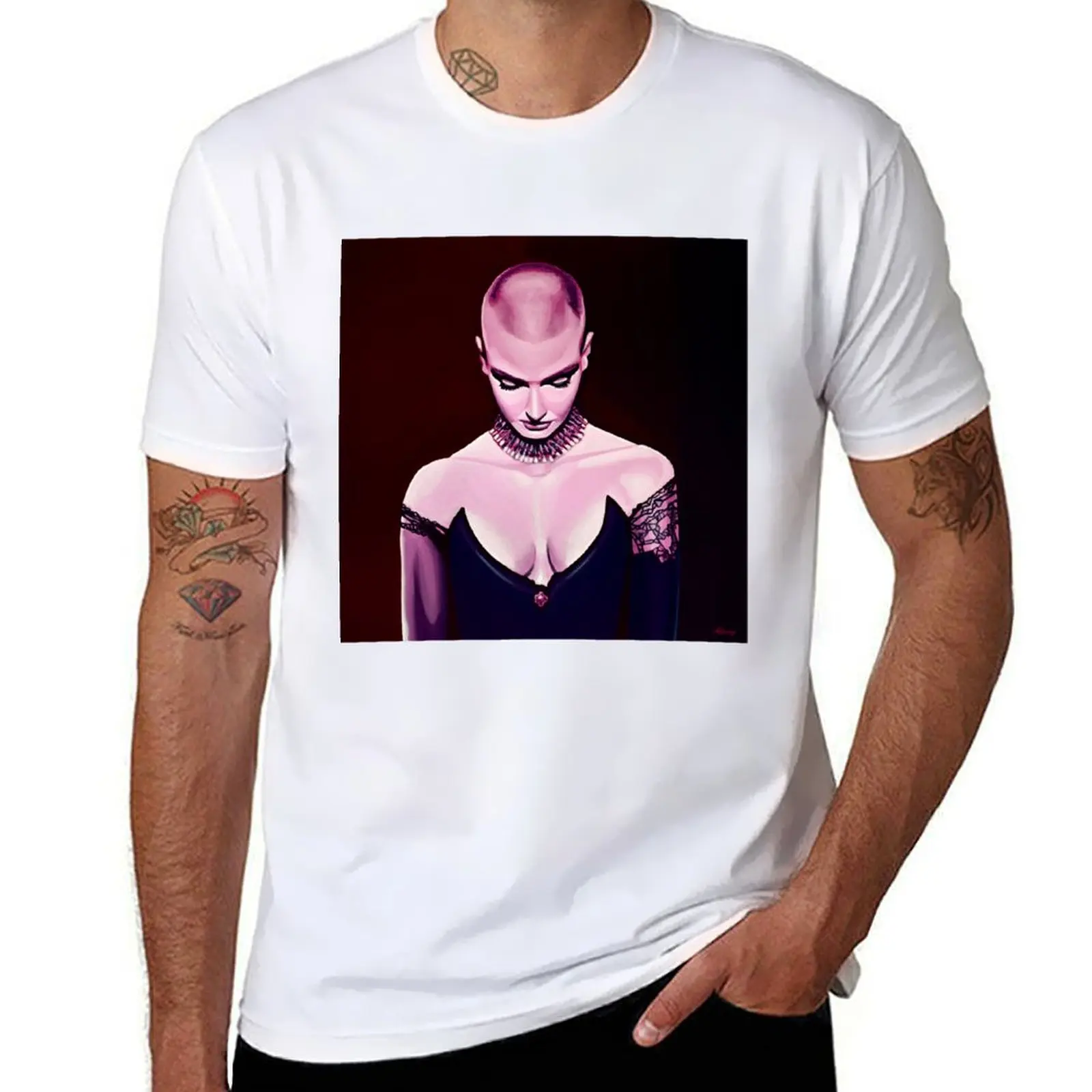 

Sinead O'Connor Painting T-Shirt printed t shirts for man man t shirt heavy cotton T-Shirt