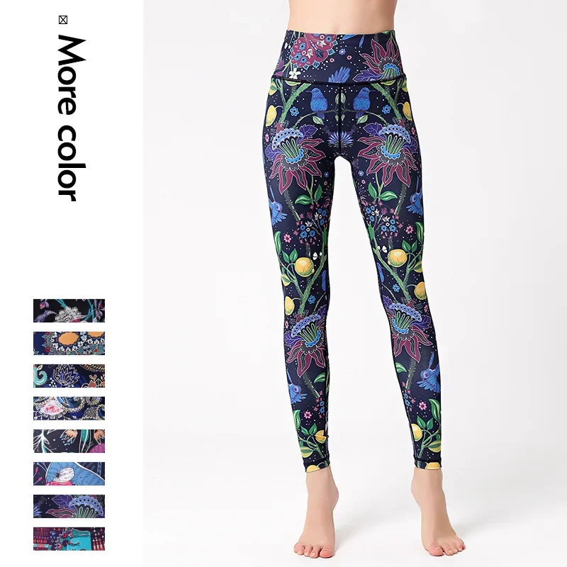 

New Hot Sale Special Floral Printed Leggings for Women High Wait Butt Lifting Dancing Fitness Leggings for Leisure 7Z