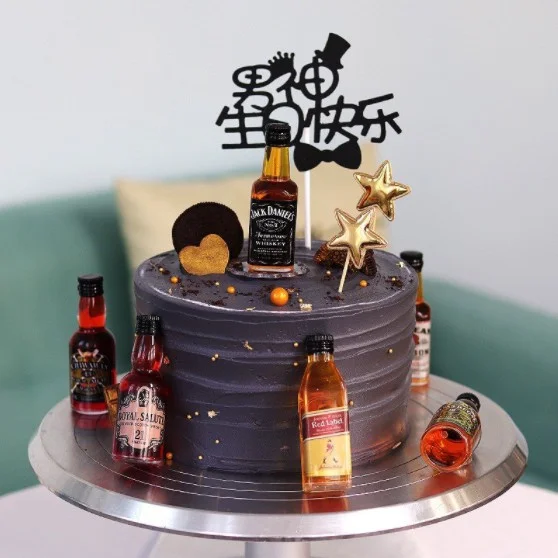 Kuchenaufsatz, Mini-Likör-Kuchenaufsatz, Vatertags-Kuchenaufsatz, Likör-Kuchenaufsatz zur Dekoration, Geburtstagsdekoration – Detail 3