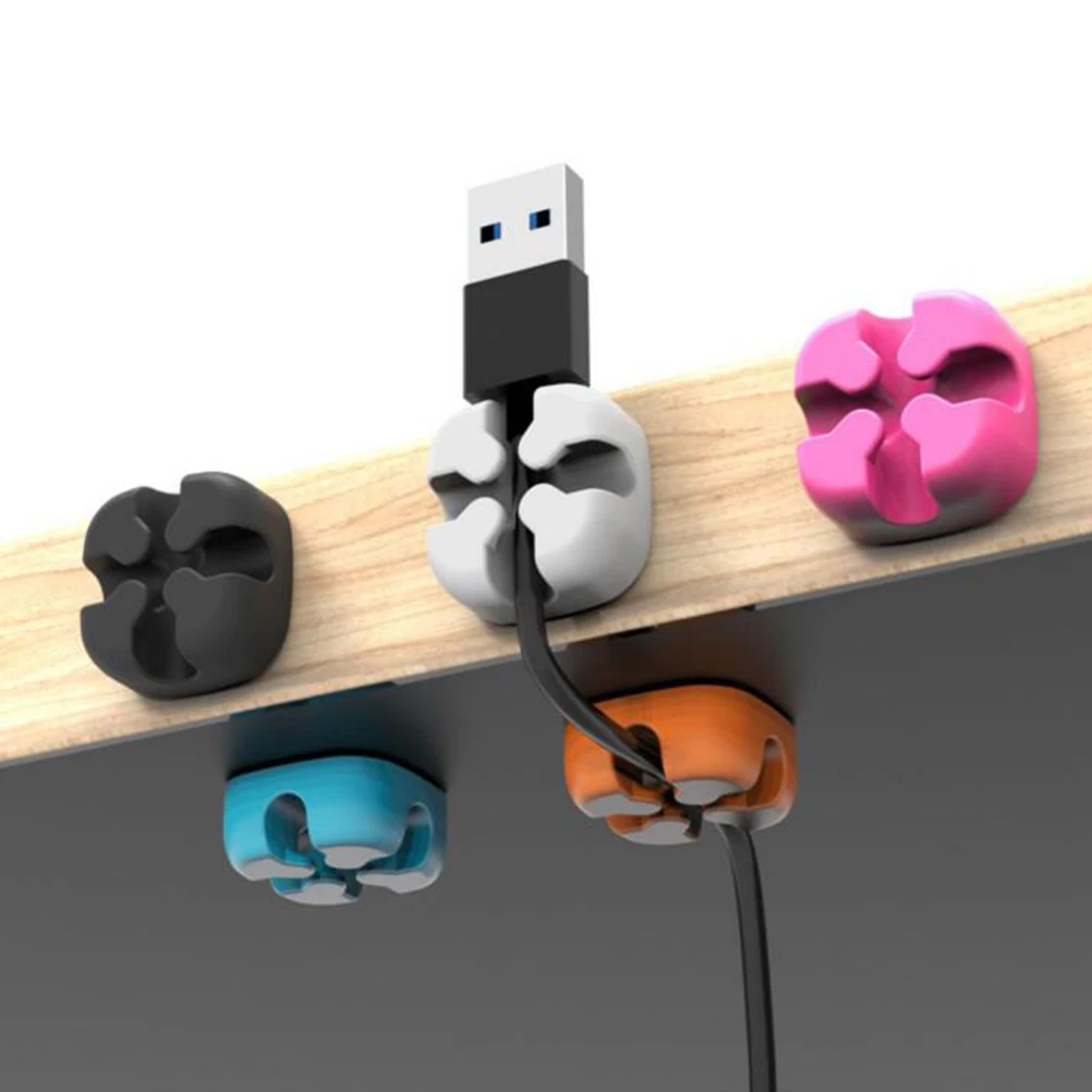

5 Pcs Cable Manager Wire Organizer The Management Winder Holder Desktop Cord Protector