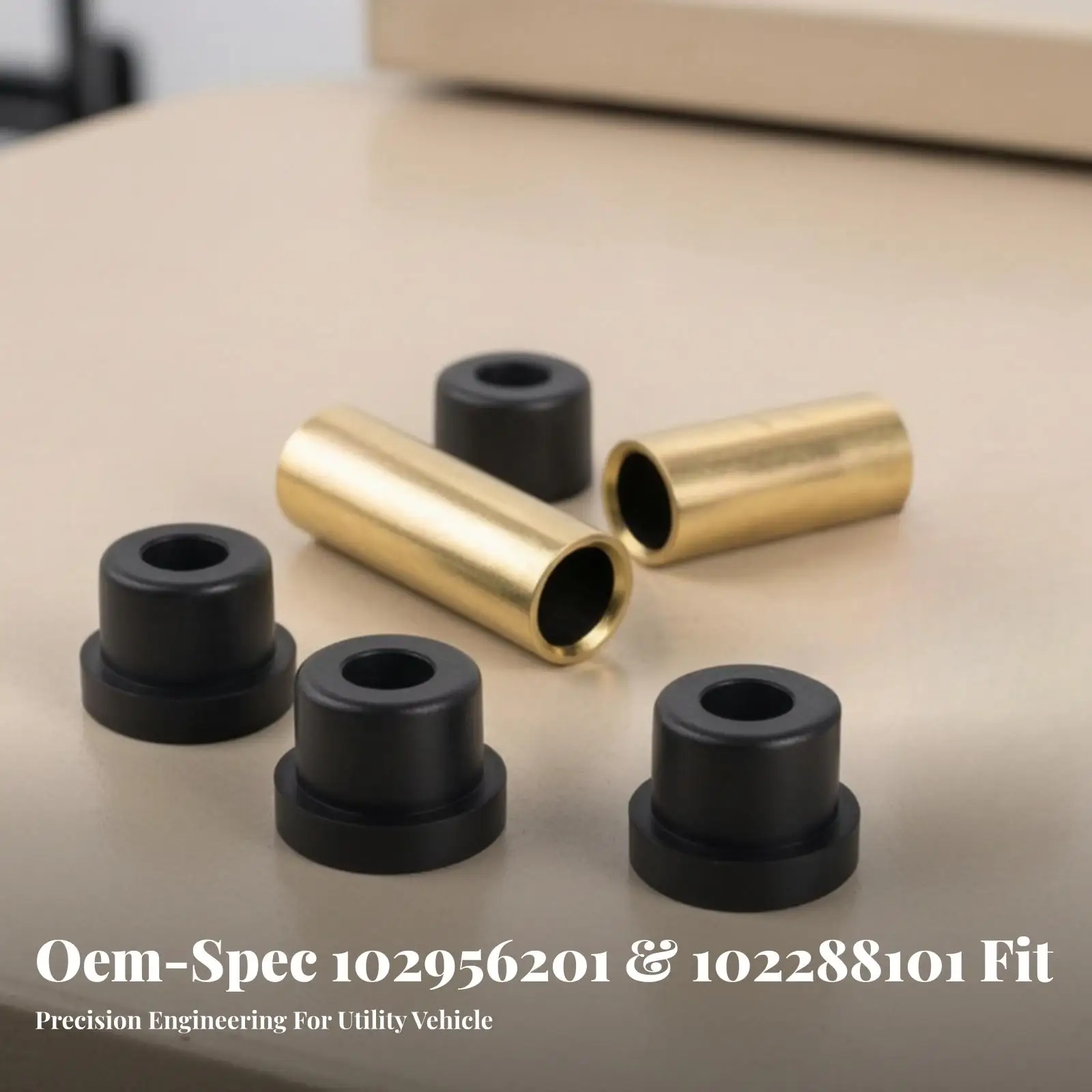 Front Plate Suspension Bushing Kit for Vehicle Chassis Mounting Points with Metal Sleeves Absorb Road Vibration