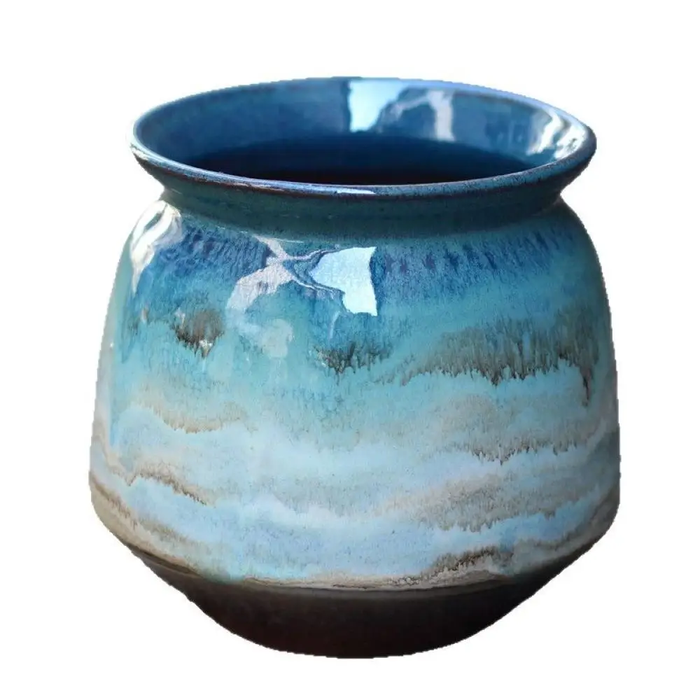 Creative Yixing Purple Clay Planter Minimalist Ceramic Flower Pot Breathable Succulent Orchid Bonsai Container Indoor