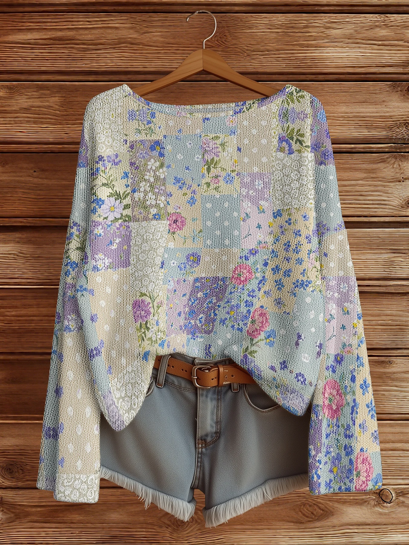 Рисунок 5 - Осенне-зимний свитер с цветочным принтом