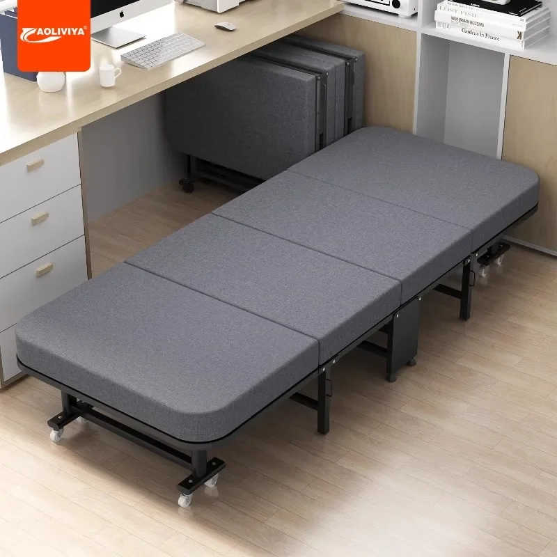 AOLIVIYA Simple Folding Bed Small Bed For Office Hospital Nap Rest Bedroom Single Home Use A1