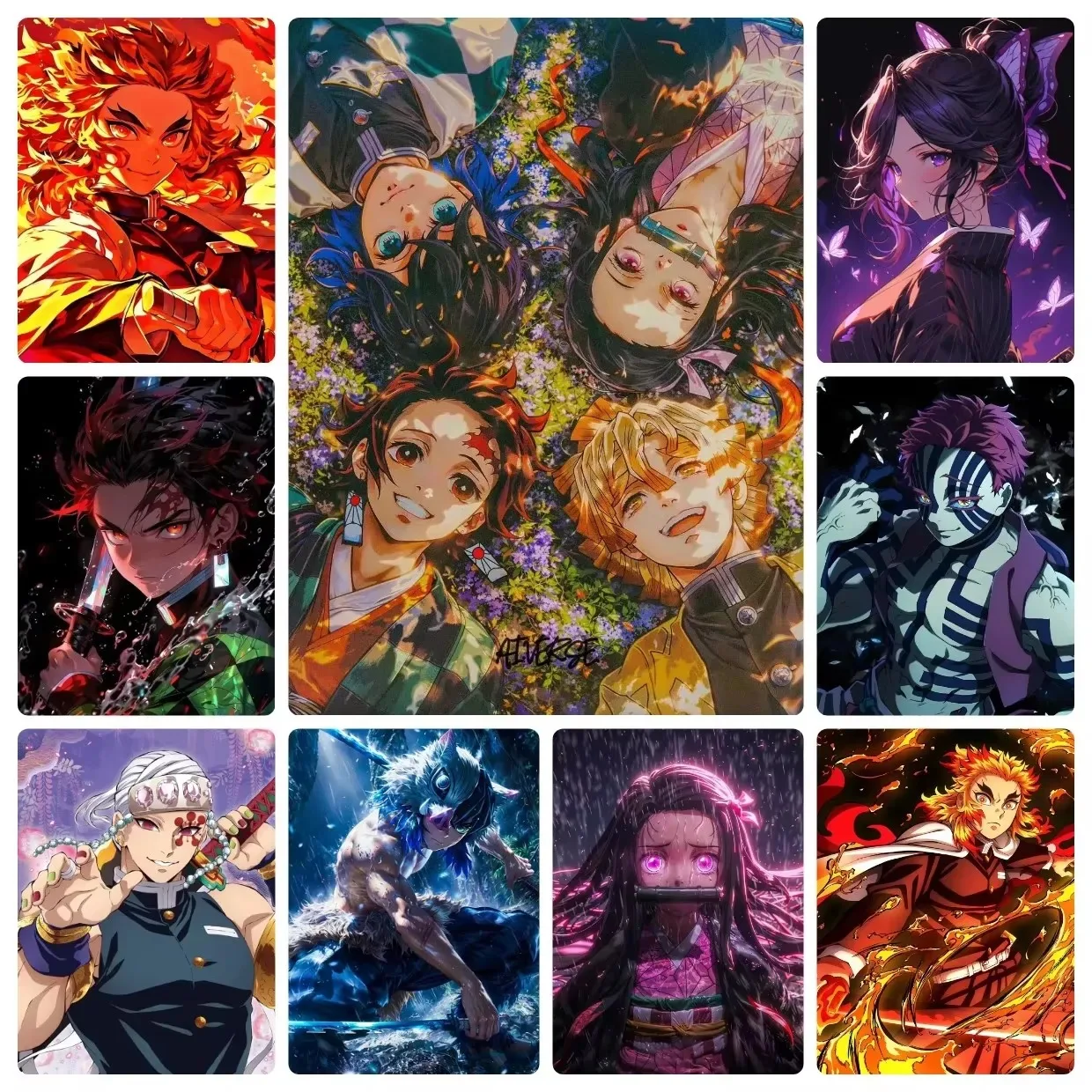 Oil Painting by Number Kit Demon Slayer Nezuko Kochou Shinobu Anime Art Canvas Wall Art for Adults DIY Home Decor Gift