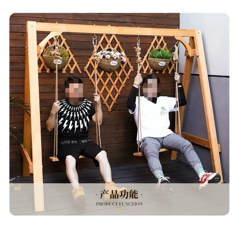 Outdoor courtyard wood autumn, thousand small courtyard solid wood indoor balcony, small apartment home leisure single