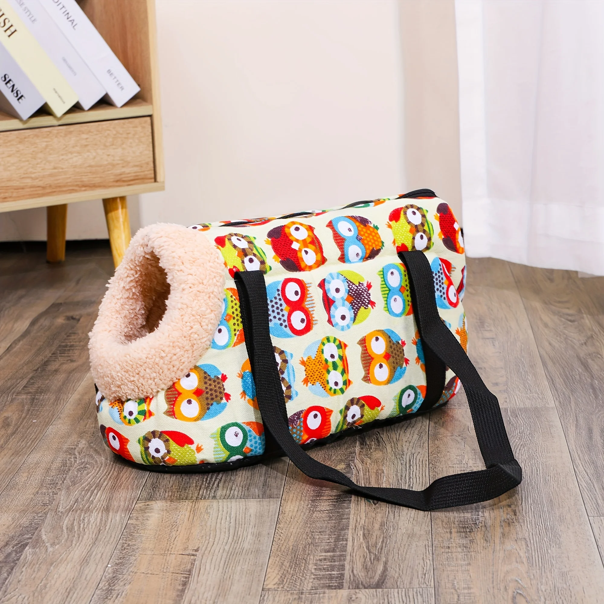 Washable & Portable Cat Carrier Bag - Multi-Colored, Zippered Pet Shoulder Tote for Small To Medium Cats,  Litter Outing