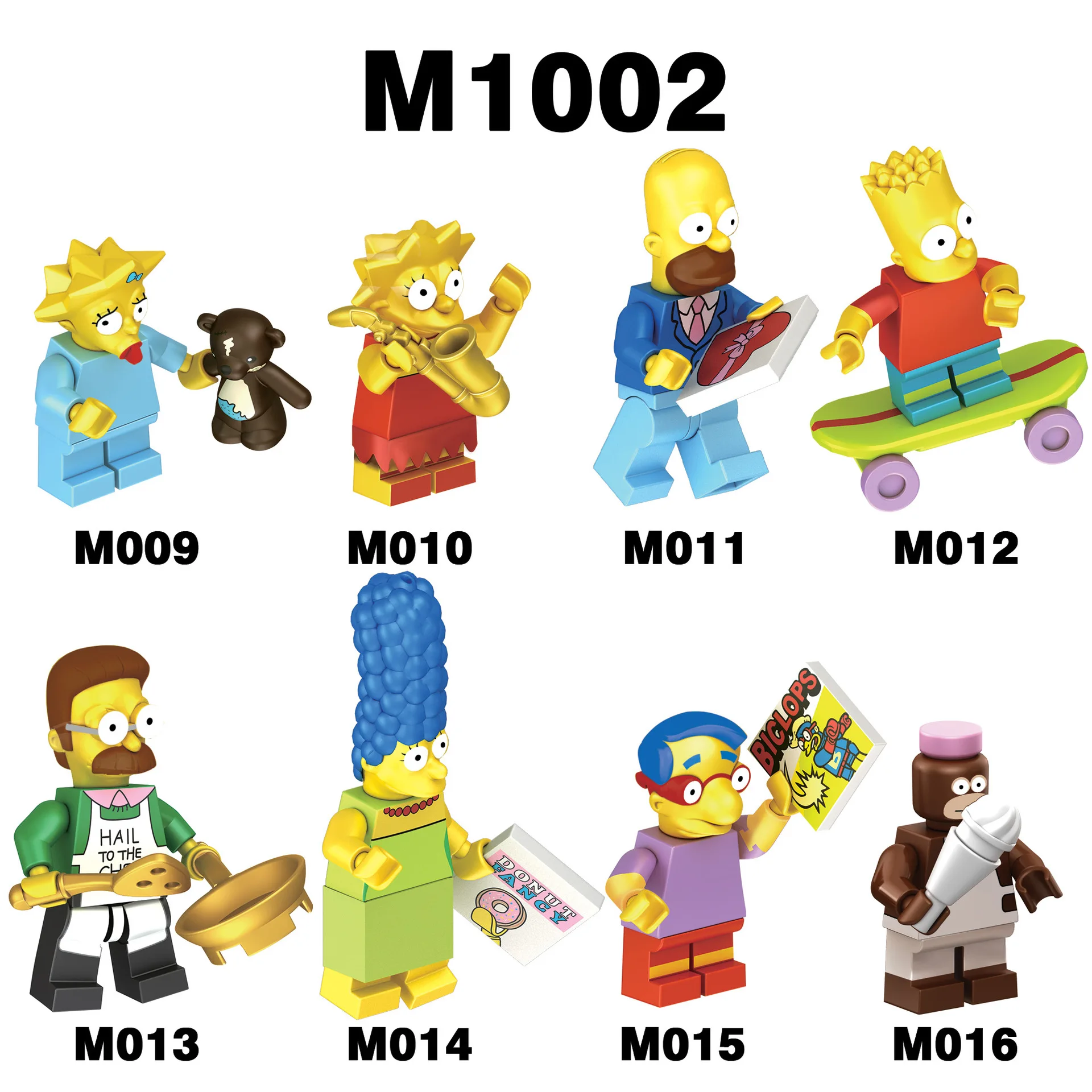 Die Simpsons Familie Mini-Modellfiguren Zusammenbaubare Actionfiguren Sammlung