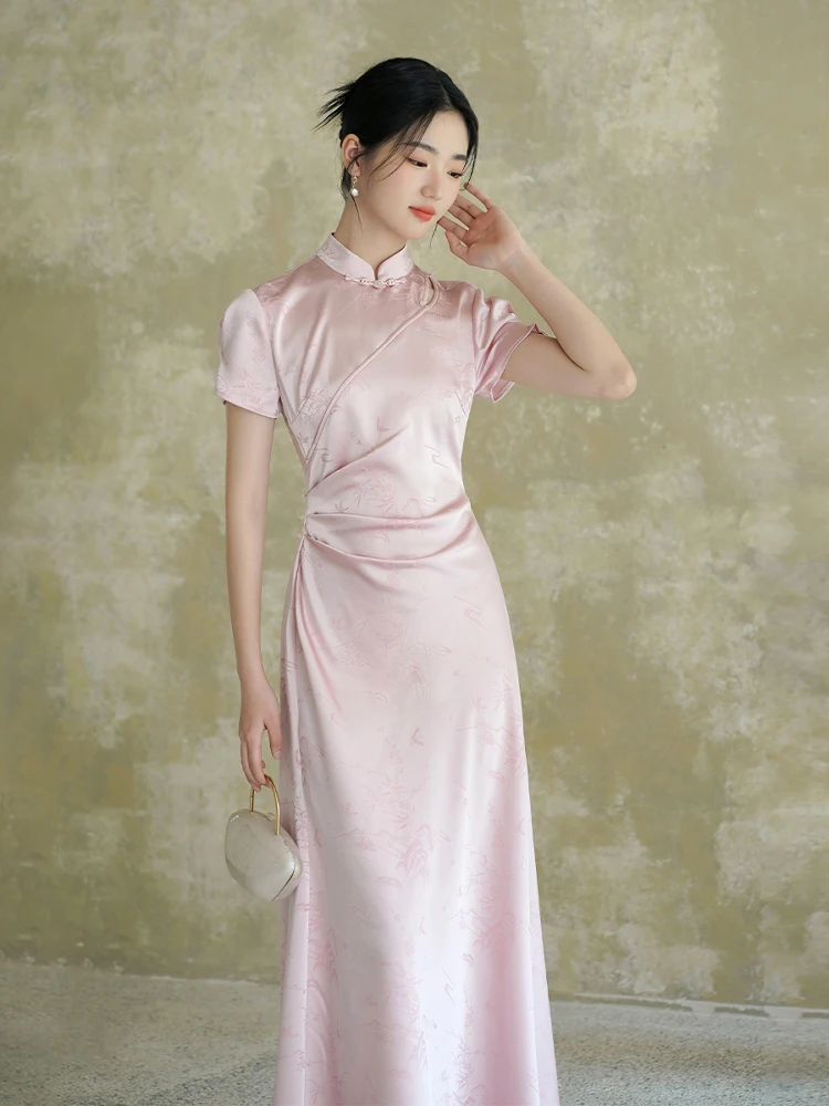 

Новая летняя женская китайская свадебная платье-ципао ChuCheni с вышивкой и вырезами, тонкий полиэстер