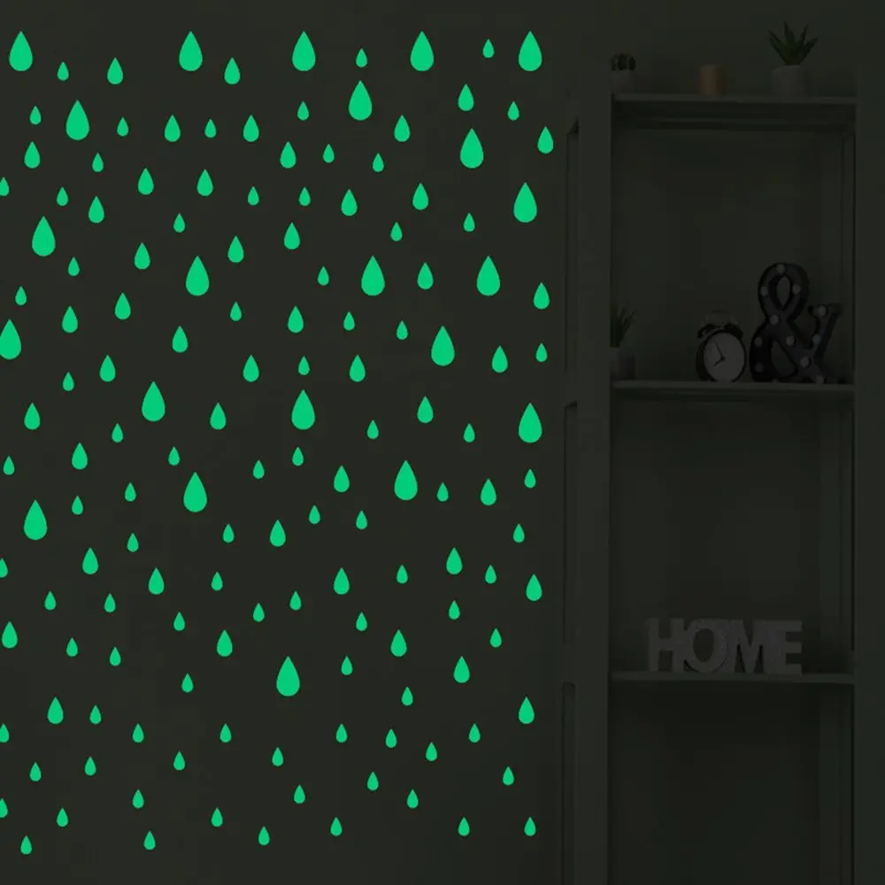 DIY Starry Ceiling Heart Stars Clings DIY Wall Decals Dots Drops Shape Glow In The Dark 3D Luminous Stickers