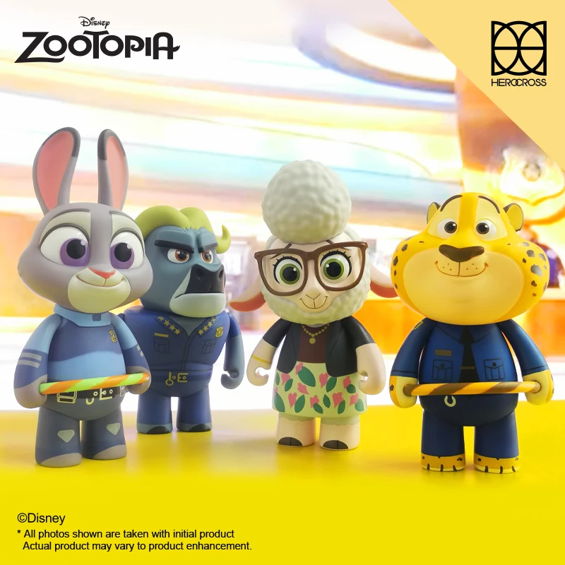 

Herocross Kawaii Disney Figures Zootopia Judy Nick Sloth Dolls Can Do Collect Ornaments Model Toy For Children Holiday Gift