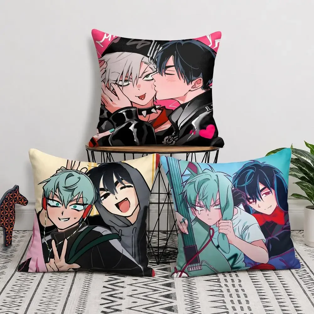 Anime IvanTill A-Alien Stage Cushion Cover Double-Sided Plush Sofa Cushion Covers Organic Breathable Invisible Zipper