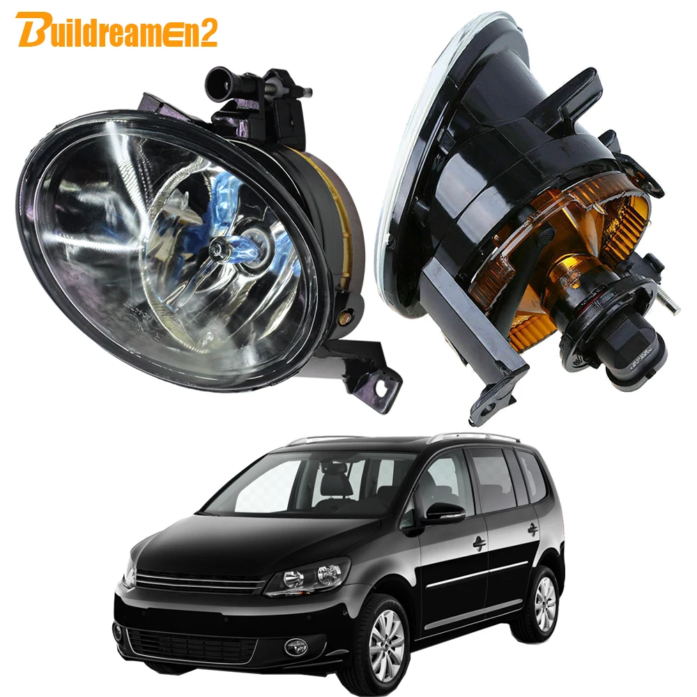 2 X 9006 HB4 Car Fog Light Assembly with 100W 55W Halogen Fog Lamp For Volkswagen VW Touran (1T3) 2010 2011 2012 2013 2014 2015