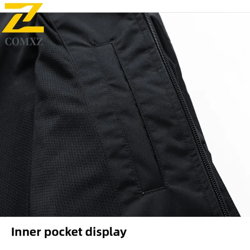 COMXZ Flight Jacket Men Spring Autumn Fashion Loose Mens American Trend Casual Workwear Baseball Jacket lightweight windbreaker