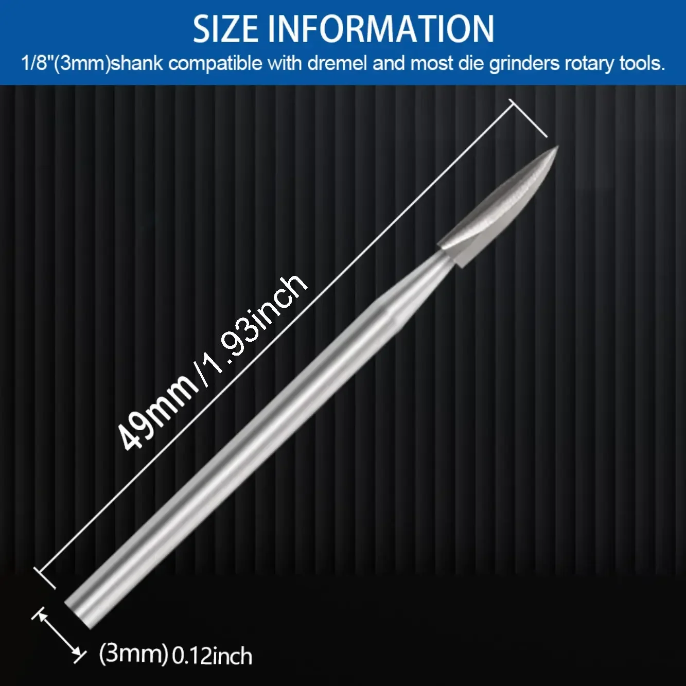 5개 세트 로터리 툴 목공 조각 비트 세트 - DIY 및 전문 목공용 조각 및 연마 액세서리