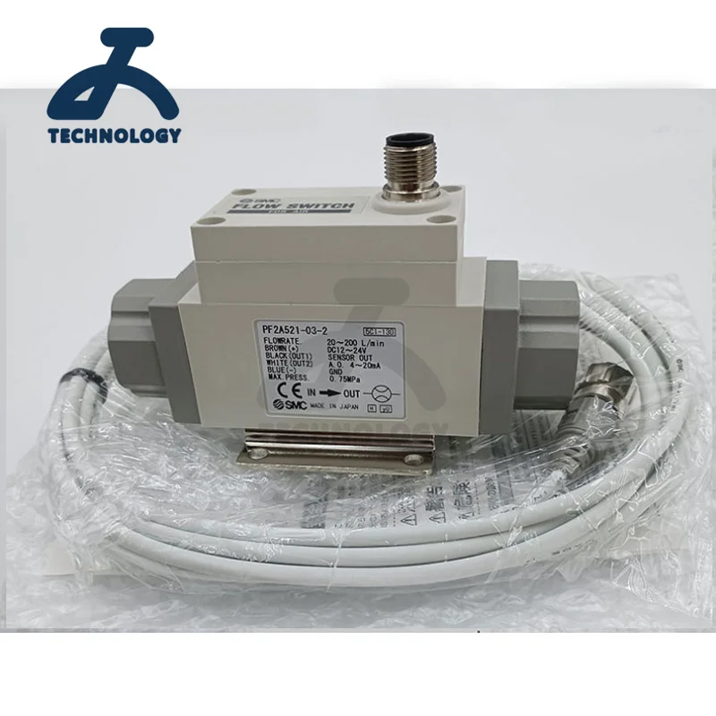 Imagem -02 - Original Novo Smc Gás Flow Meter Switch Pf2a51001 Pf2a510-011 Pf2a510-012 Pf2a510-02 Pf2a510-02-1 Pf2a510-02-2 Pf2a511-03