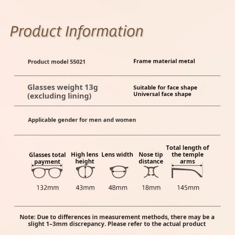 XBORA Metal Polygonal Small Size Frame Ultra Light Fashion Trendy Retro Exquisite Economical Optical Prescription Glasses 55021
