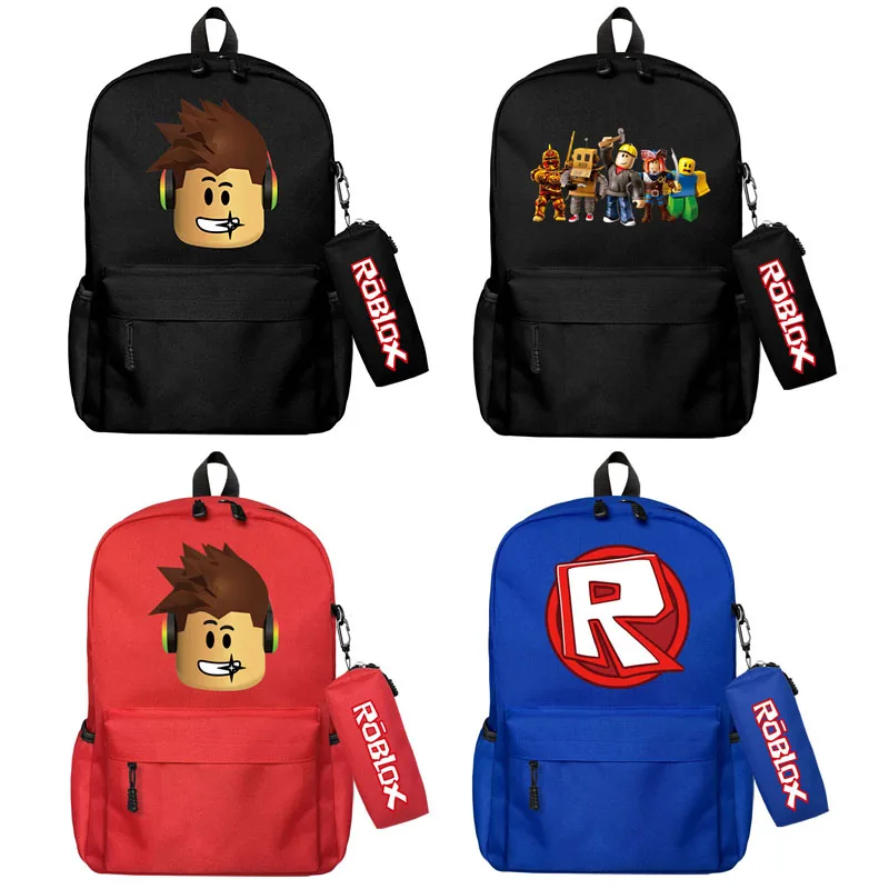 

Roblox Large Capacity Portable Backpack With Detachable Pencil Case Virtual Game Themed School Travel Bag For Kids Students