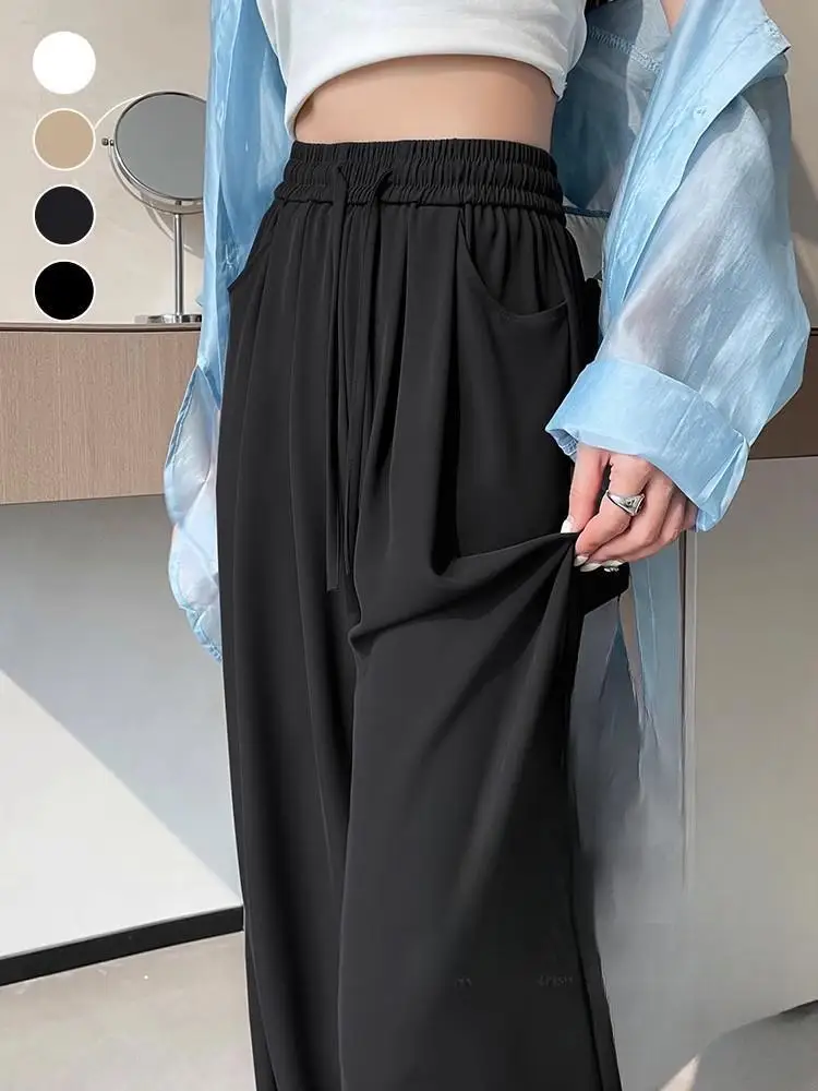 

Широкие брюки с высокой талией и разрезом, женские осенние зауженные брюки, минималистичный модный профессиональный офис, социальное мероприятие, плиссированная саржа с полосками