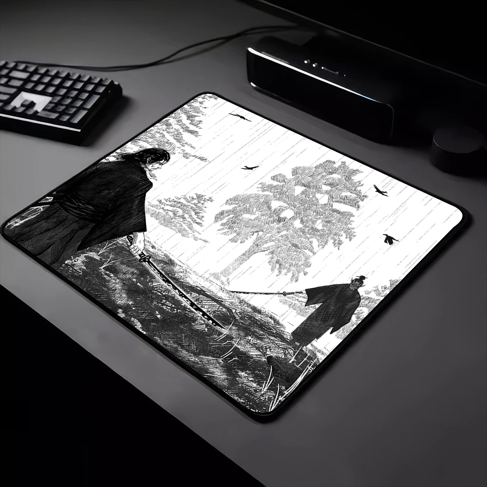 Gamer Computer Mouse Pad Vagabond Manga Rubber Mouse Mat Ultrafine Surface Balance E-Sports Mousepad Gaming Keyboard Mat Deskpad