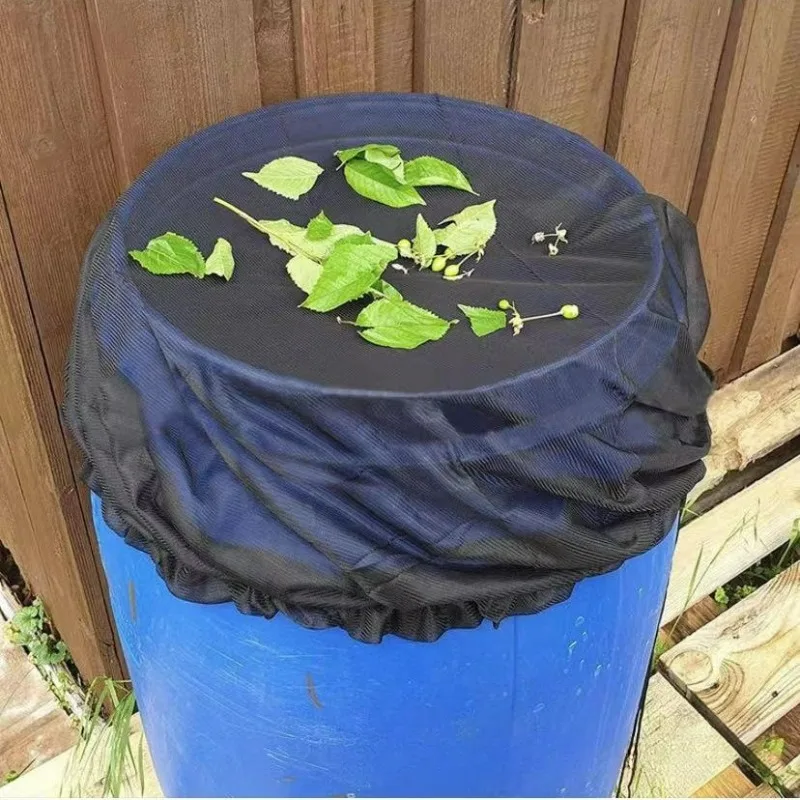 Rain Barrels Screen Water Bucket Covers,Rainwater Collector Tank Net Cover,Rain Water Collection Bucket Netting with Drawstring