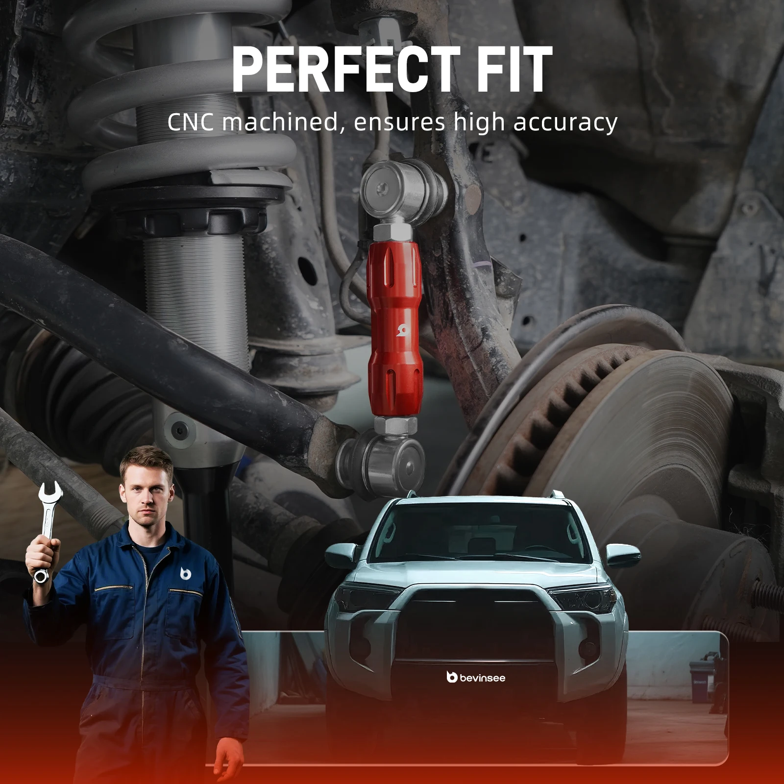 Kit de liaison de barre stabilisatrice avant en aluminium, pour Toyota 4Runner 2003-2024 FJ Cruiser 2007-2014, remplacer 48810-60040, 48820-60050