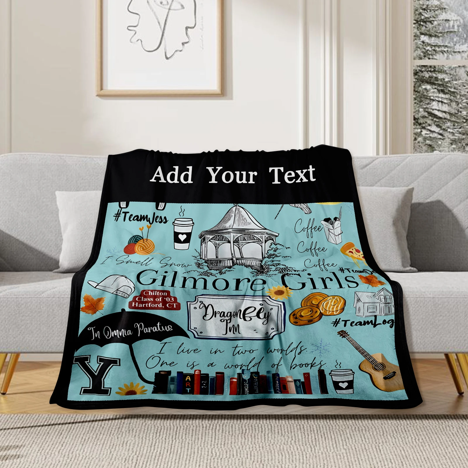 Gilmore Girls Customisable Blanket Artistic Blanket with Living Elements Unique Gift for Girls Home Decor Sofa Bedroom Available