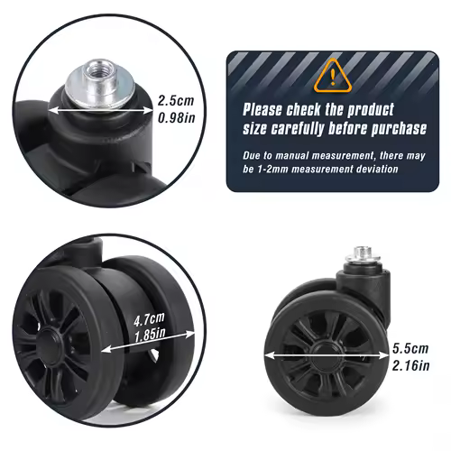 1/2Pcs STLN-2 Trolley Caster Replacement Suitcase Luggage Box Wheels Double Row 360° Spinner Repairing Kit Heavy Duty Wheels - Image 2