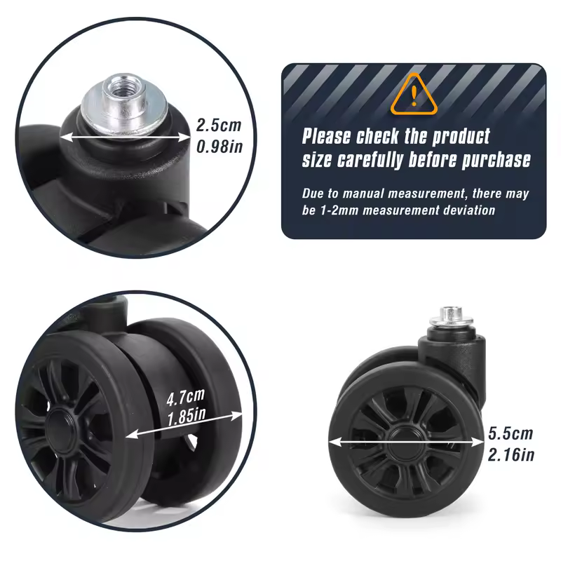 1/2Pcs STLN-2 Trolley Caster Replacement Suitcase Luggage Box Wheels Double Row 360° Spinner Repairing Kit Heavy Duty Wheels - Image 2
