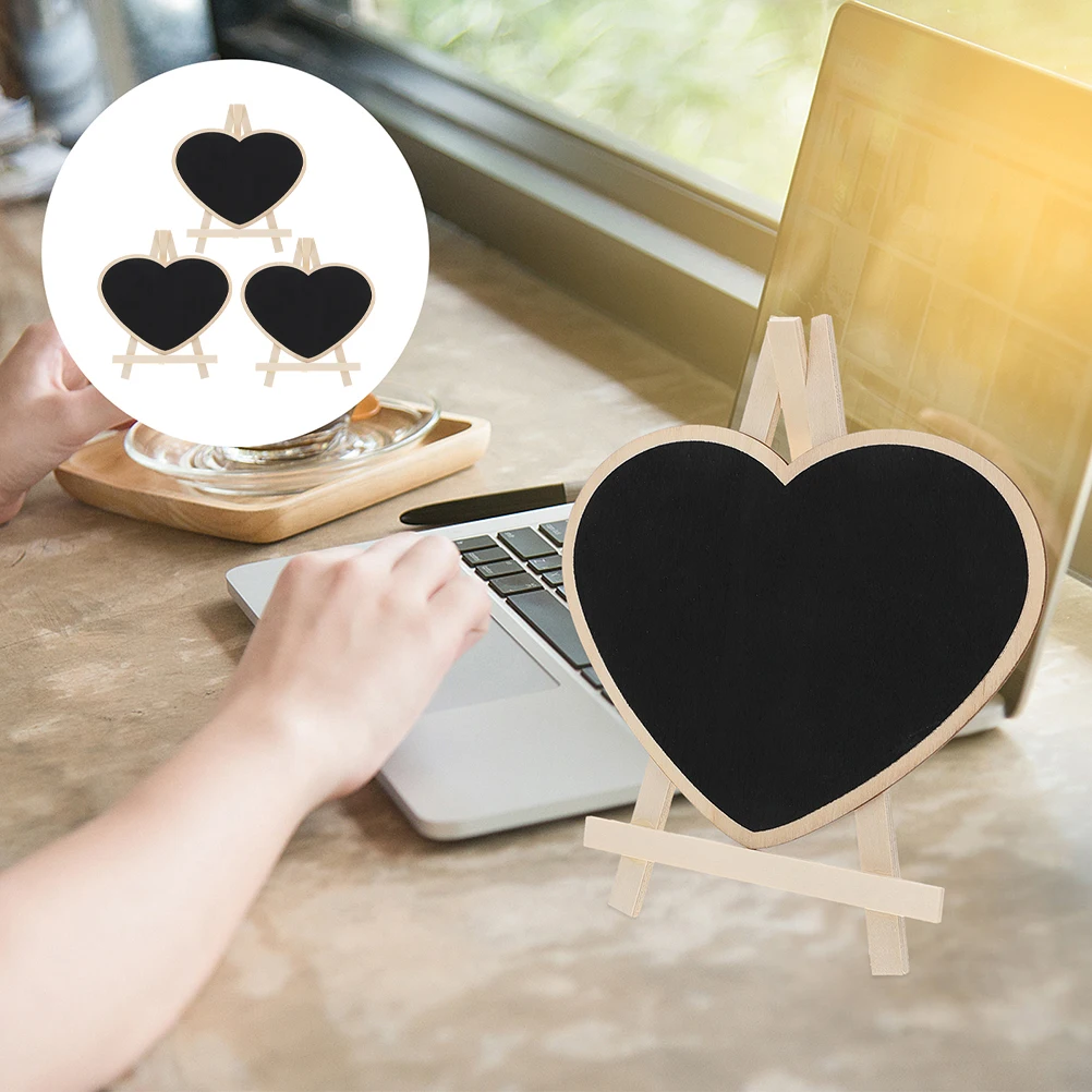 3 Pcs Vertical Display Board Birthday Party Chalkboard Mini Sign Home Decor Signs Wooden