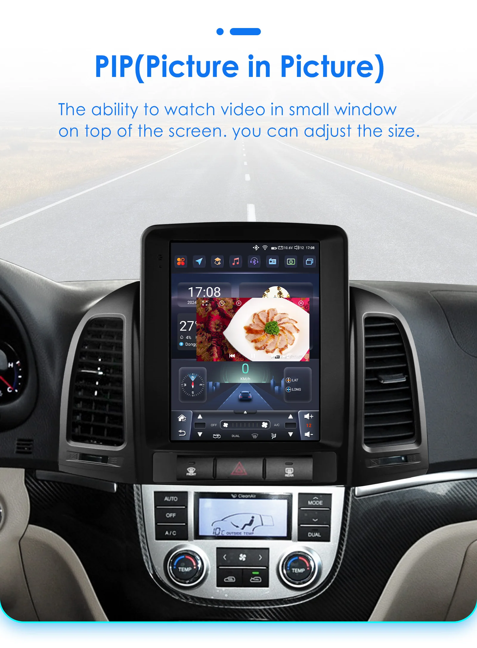 Hizpo 8Core 9,7 Zoll Autoelektronikgeräte für Hyundai Santa Fe 2 2006 - 2012 2-DIN-Headunit Carplay Radio Multimedia GPS WIFI – Detail 29