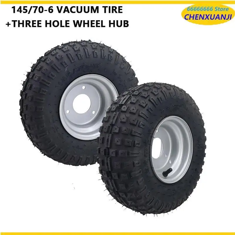 

Modified electric beach bike kart tire 145/70-6 inch vacuum tire with wheel hub accessories
