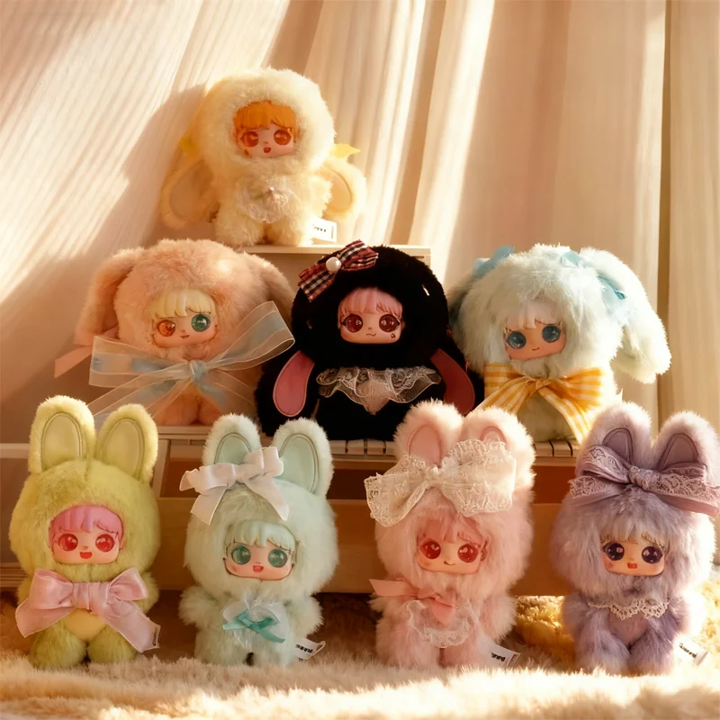 

Sanmi Sweety Bunnie Series Mystery Blind Box Kawaii Rabbit Vinyl Plush Doll Keychain Pendant Toy Soft Plush Figure Surprise Gift