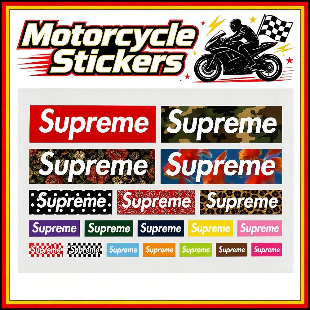 S-U-P-R-eM-e Stickers Auto Body Bumper Windows Motorcycle Laptop Walls Vinyl Decal Car Tuning Accessories