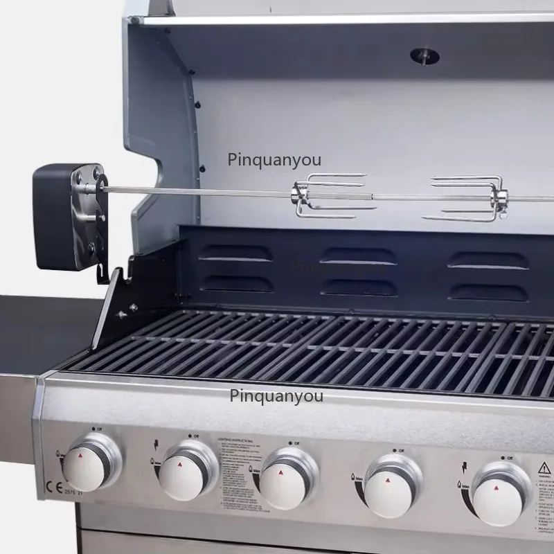 Commercial Stainless Steel BBQ Grill 6 Burners with Removable Grills And Table for Outdoor Cooking And Catering
