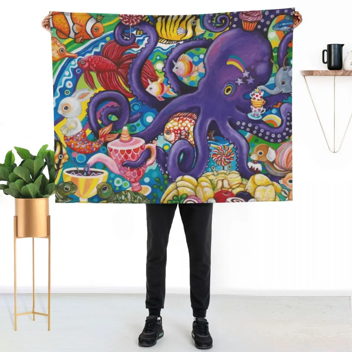 Sea Picnic Throw Blanket Tourist warm for winter Summer blankets and throws Cute Plaid Decorative Sofa Blankets