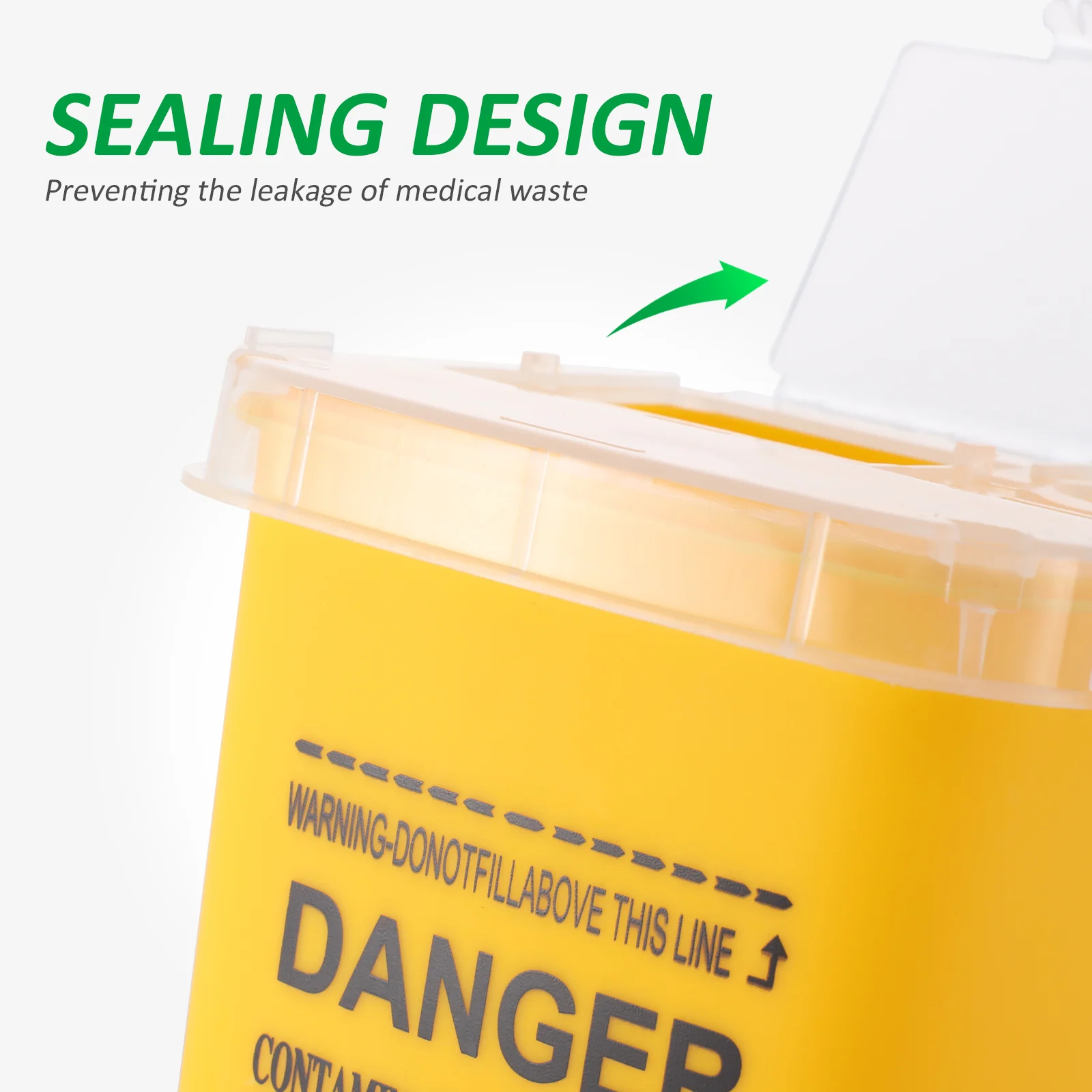 

Yellow Sharps Box Needles Disposal Container Durable Safe For Hospital Home Travel Use Small Portable Sharps Container Supplies