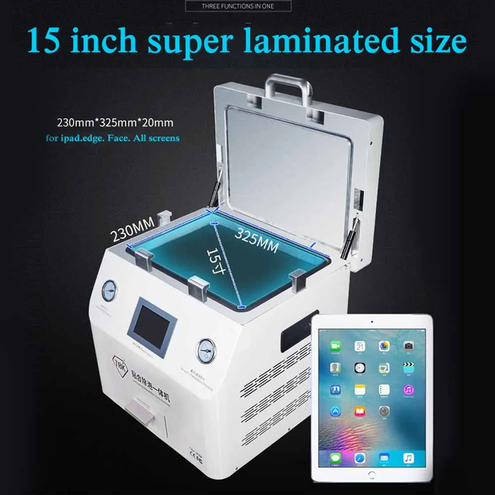 All In One Vacuum OCA Lamination Machine For All Screen Max 15 Inch Flat Edge S7 S8 S9Plus S10 S20 Note 20 Mobile Phone Repair