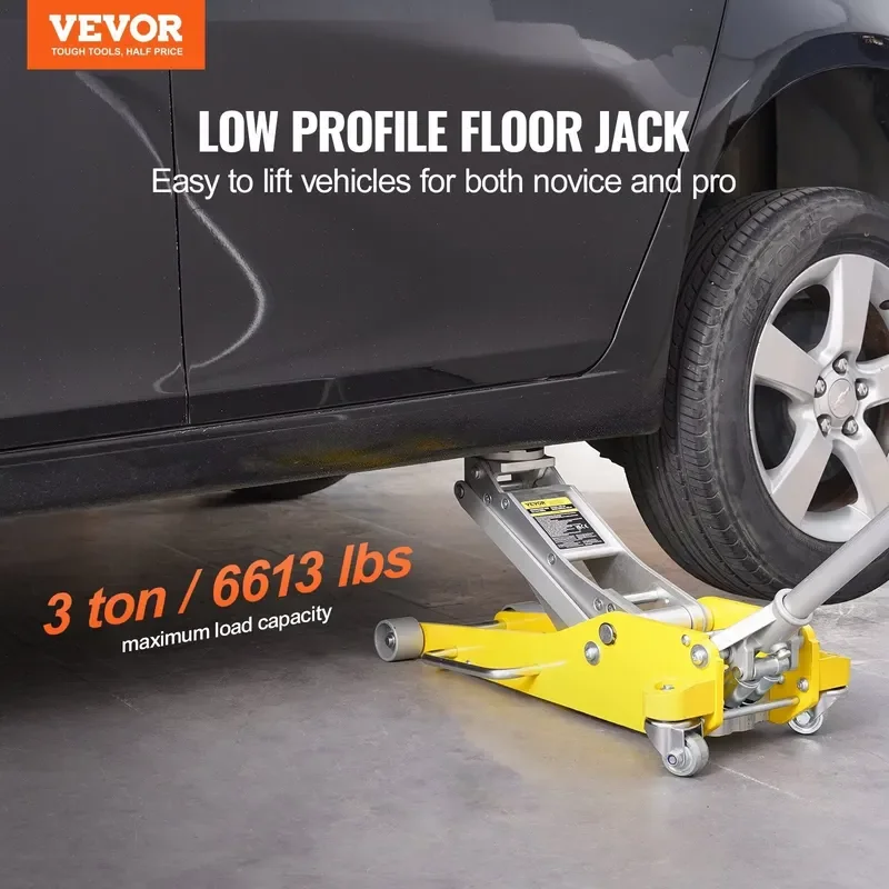 3 Ton Heavy Dual Rapid Pump Low Profile Floor Jack Car Jacks