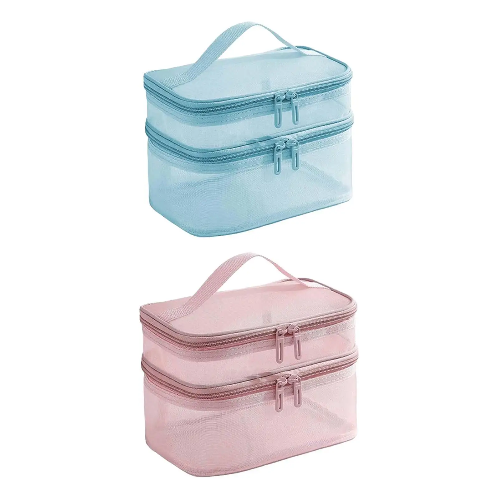 

Makeup Cosmetic Bag Large Capacity Transparent Visible Organizer for Brushes