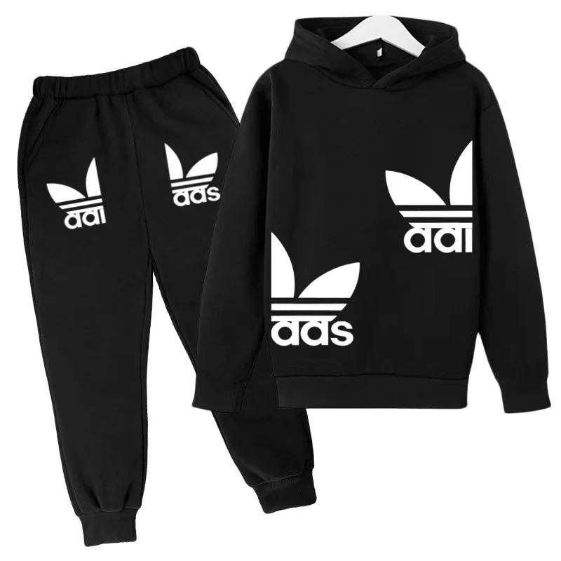 Kids Hoodie Clothes 3-12Years Holiday Gift Fashion Coat Sweatshirt+Pants 2P Boy Girl Toddler Leisure Sports Jogging Charming Set