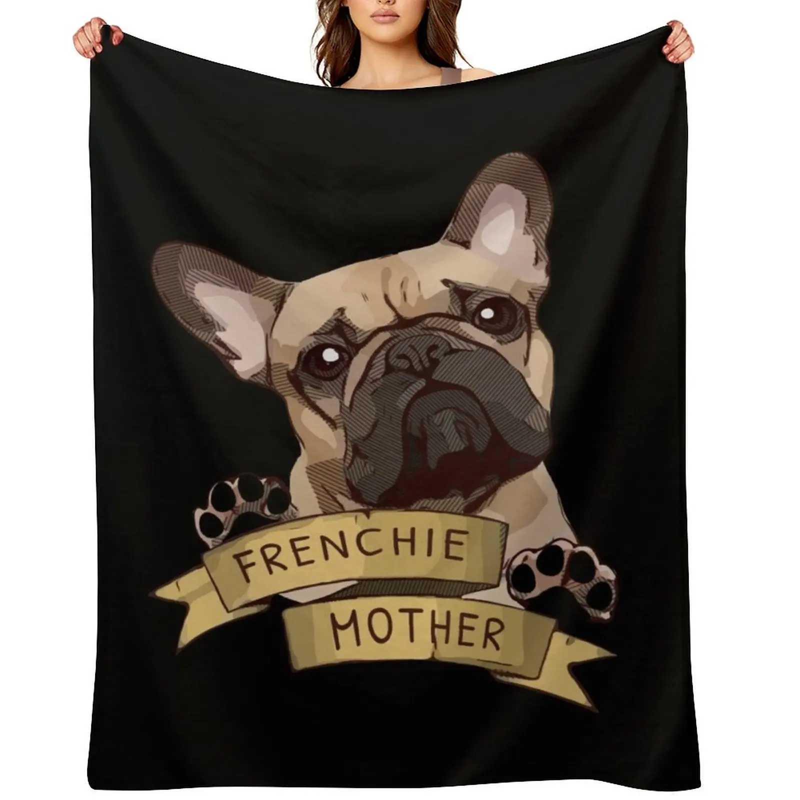 

Best Frenchie, French bulldog lovers frenchie mother, mom, mama Throw Blanket For Sofa Thin Nap anime Quilt Blankets