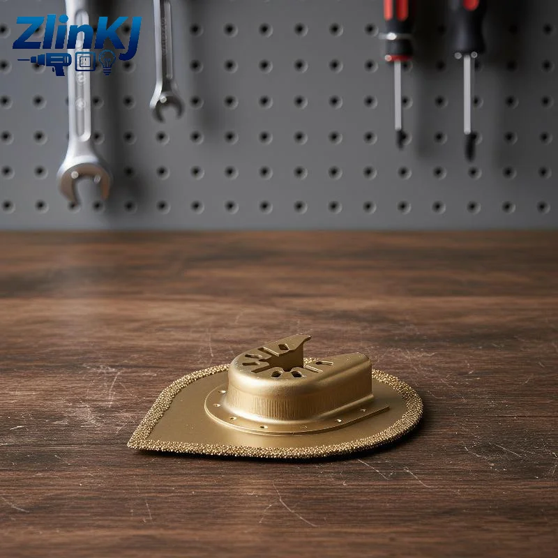 Curved Brazed Diamond Oscillating Multi Tool Blade, Abrasive Cutting Grinding Disc For Wood Tile Mortar Renovation