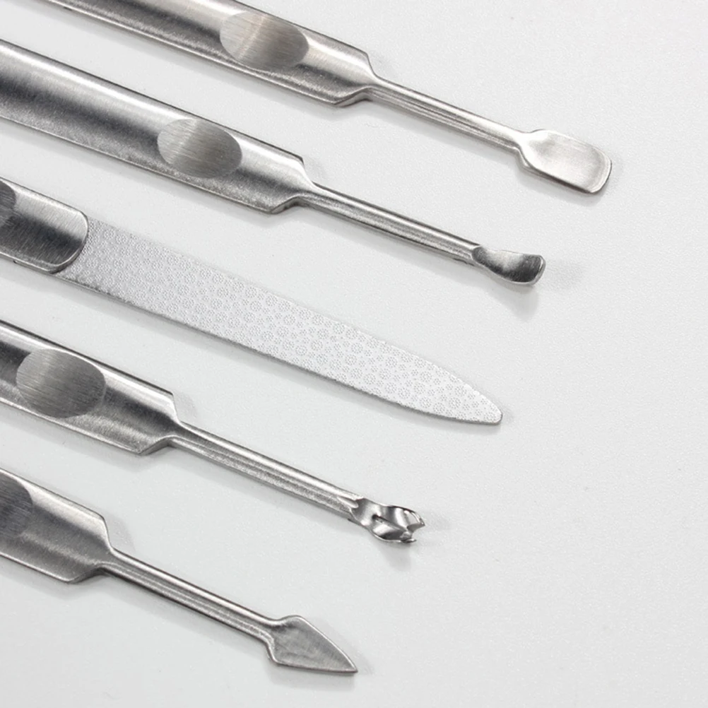 Removedor de cutícula de uñas de acero inoxidable, herramientas de manicura, eliminación de piel muerta, limpiador de uñas, raspador de esmalte de Gel, callos